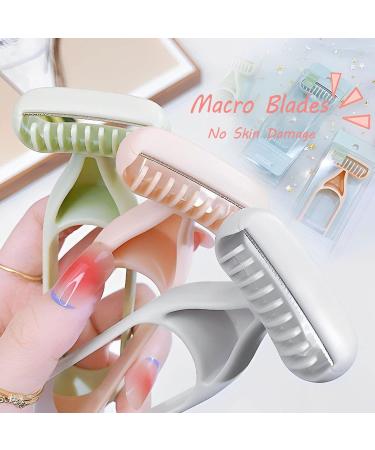 UGIF 3PCs Manual Hair Removal Knife - Painless Bikini & Armpit Trimmer for Women - Portable Face & Full Body Razor - 12cm Pink - Buy Online on GoSupps.com