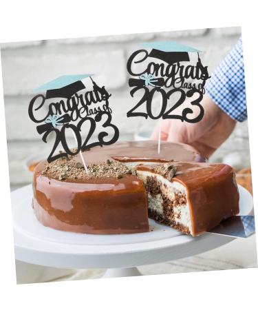 COLLBATH Graduation Cap Cake Decorations 6pcs 2023 ating diploma cupcake toppers congrats grad cake topper custom cupcake toppers graduation cupcake toppers 2023 party supplies paper cup Blue 15x14.3cm - Buy Online on GoSupps.com