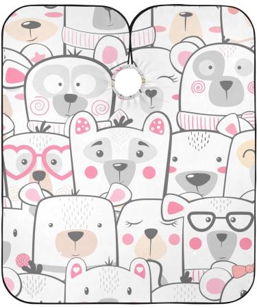Waterproof Barber Cape - Funny Cute Bear & Cheetah Haircut Bib for Men & Women | Unisex Hair Cutting Cape - Buy Online on GoSupps.com