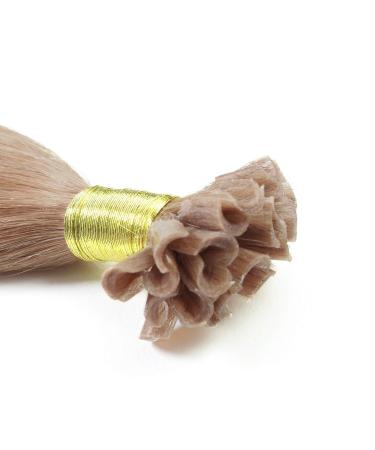 Buy Hair2Heart Real Hair Extensions - 25 Strands 1g 50cm Light Blonde Natural-Ash (8/01) | Premium Quality Bonded Straight Hair - Buy Online on GoSupps.com