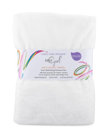 Curly girl hair towel microfiber hair towel extra large curly hair towel hair cloth for curly hair large hair towel microfiber towel white/opulent garden
