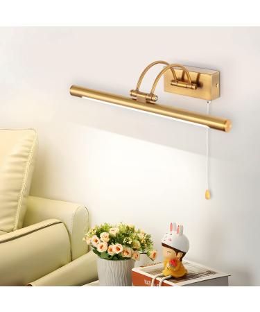 Mantolite LED Pictures Image Lamp 8w 40cm brass WACH THE WILL LOCK IN LOWS LOOK SPIENT 3000K Interior lighting with swiveling lamp head and train switch Leaf light Geboden-Matt Brass 40cm