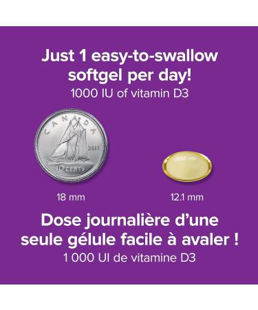 Webber Naturals Vitamin D3 1000 IU 500 Softgels For Healthy Bones Teeth and the Maintenance of Good Health 500 count (Pack of 1) - Buy Online on GoSupps.com