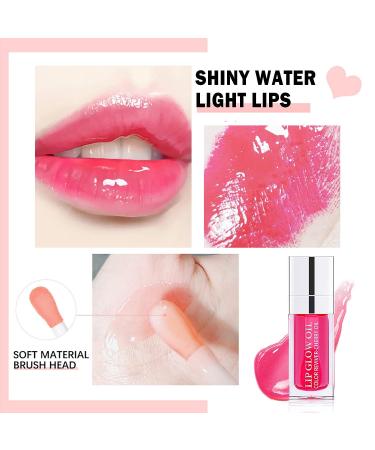 ZHISHUDL Plumping Lip Oil - Hydrating Non-Sticky Gloss with Big Brush Head, Glitter Shine & Tinted Cherry Red Formula for Lip Care - Buy Online on GoSupps.com