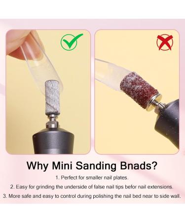 Small Sanding Band Nail Drill Bits - 80pcs Mini Cuticle Files & 3.1mm Mandrel - 240 Fine Grits for Natural Nail Prep & Smooth Polish - Ideal for Manicure Salon Use - Buy Online on GoSupps.com
