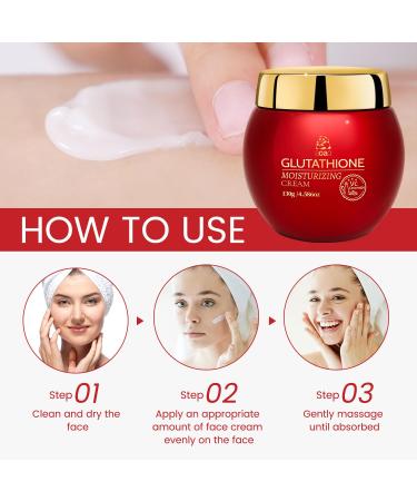 Glutathione Face Cream, Collagen Peptide Moisturizer for Women with Jojoa Seed Oil, Ceramide & Vitamin C, Barrier Repair, Skin Firming & Lifting, Reduces Wrinkles, Improves Elasticity (Glutathione_1) - Buy Online on GoSupps.com