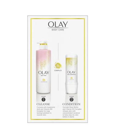 Cleansing and Nourishing Body Wash & Conditioner Set - 17.9 fl oz & 8 fl oz | Compatible with Olay - Buy Online on GoSupps.com