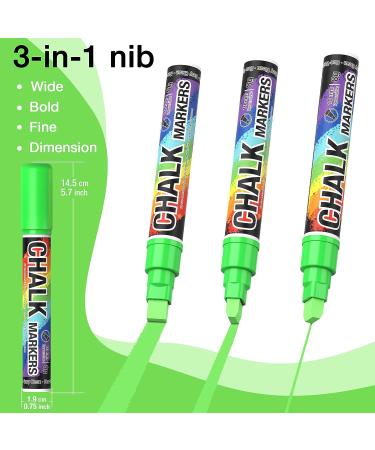 Jumbo Chalk Window Markers - 8 Washable Colors for Cars, Glass & Chalkboards - Buy Online on GoSupps.com