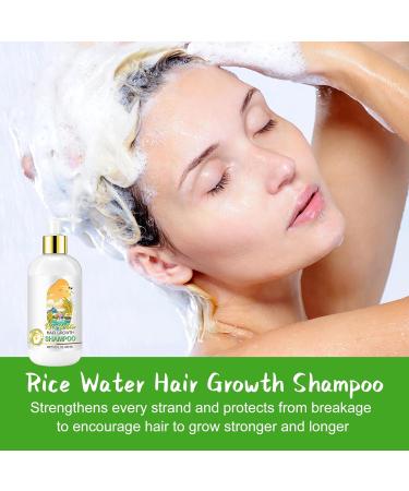 Fermented Rice Water Shampoo & Biotin Hair Growth Oil | Restore Dry & Damaged Hair | All Hair Types | Men & Women - Buy Online on GoSupps.com