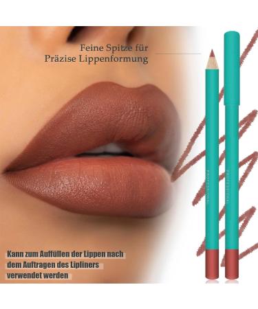 EONFAVE Lip Liner 12 Colors Water Resistant Long Lasting Lip Liner with Matte Finish Highly Pigmented Lip Liner Set Smudge Resistant Lipstick Set Creamy Texture Natural Lip Makeup - Buy Online on GoSupps.com