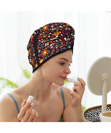 Shop Colorful Mexican Hair Towel Wrap - Quick Drying Towel Turban for Effortless Hair Care - Buy Online on GoSupps.com