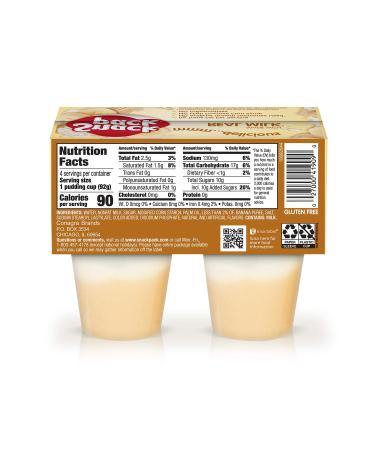 Snack Pack Banana Cream Pie Pudding Cups - 4 Count | 12 Pack - Delicious Instant Dessert - Buy Online on GoSupps.com