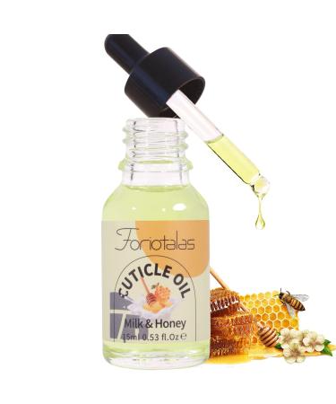 Foriotalas Cuticle Oil for Nails  Jojoba Nail Cuticle Oil for Manicure Contain Vitamin B&E Solar Hydrating Oil Strengthens Nail Conditioner Natural Cuticle Oil Prevents Hangnails & Chapped-Honey milk