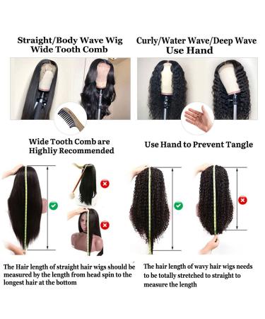 20 Inch Water Wave Lace Front Wig 180% Density HD Transparent Lace Brazilian Virgin Human Hair - Pre Plucked with Baby Hair, Natural Wet and Wavy Curly Style for Black Women - Buy Online on GoSupps.com