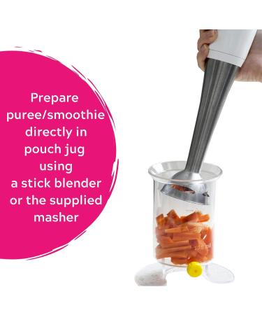 Fill n Squeeze Baby Food Maker with 35 Reusable Pouches & Spoon - Medium Size - Buy Online on GoSupps.com