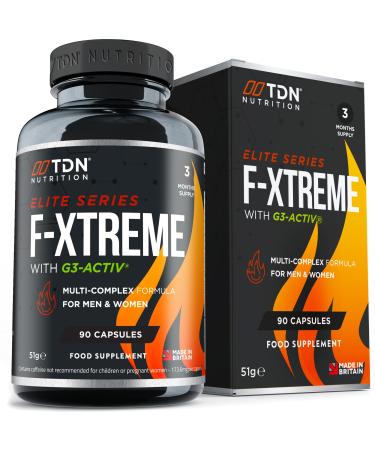 High-Strength Weight Management Supplement - More Potent F-Xtreme with G3-activ Effective Multi-Complex Burner Formula for Men & Women - 90 Capsules - 3 Months Supply - UK Formulated - Vegan Suitable