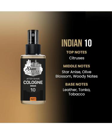 the shave factory After Shave Cologne Series (10 Indian 50ml (1.69 fl. oz)) 10 Indian 1.69 Fl Oz (Pack of 1) - Buy Online on GoSupps.com
