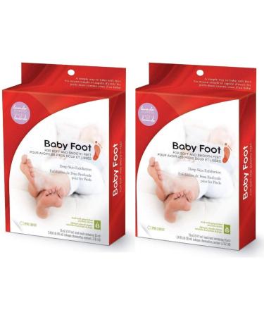 Baby Foot Original Foot Peel Exfoliant For Soft and Smooth Feet Lavender Scented Canadian Version (Pack of 2)