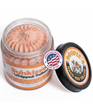 Boopie's Magic Moo Sunkissed Tallow for skin hydration, nourishment with a glow. Tinited tallow cream and lotion with glitter. 2 Fl Oz (Pack of 1)