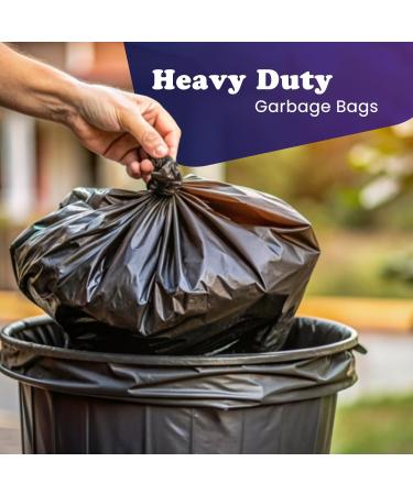 Black Garbage Bags - Regular Garbage Bag for Kitchen Bathroom Waste Bin - Heavy Duty Multipurpose Trash Bags for Home & Office (30x38 (Pack of 125) Ex-Strong) - Buy Online on GoSupps.com