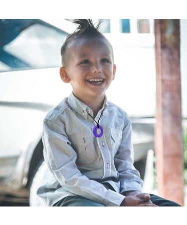 Kau-Bite Ring Necklace - Donut Shape Silicone Chewing Tool for Kids & Adults with ADHD Autism & Biting Needs - 4 Pack Sensory Care Solution - Buy Online on GoSupps.com