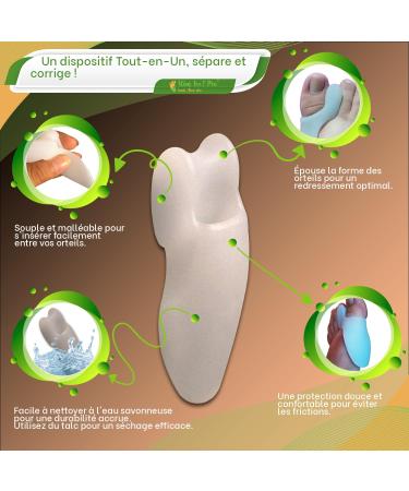 Slim Feet Pro Set: 2 Pairs of Hallux Valgus & Toe Spreaders for Pain Relief Protection & Comfort - Buy Online on GoSupps.com