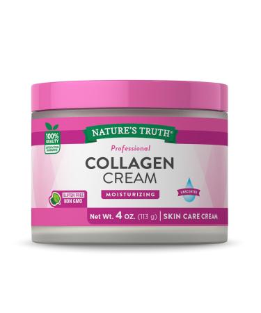 Natures Truth Professional Collagen Cream Skin Care Cream  White  4 Ounce