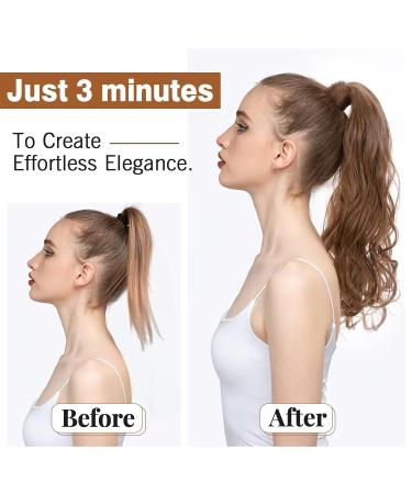 Tess Ponytail Extension - 40cm Ashblond Balayage Wavy Braid | 90g Long Hair Extension (#16P613) - Buy Online on GoSupps.com