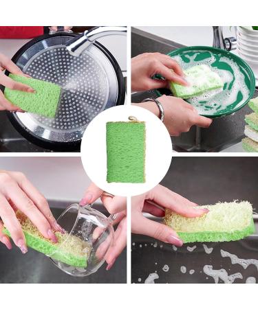 Shakven Luffa Dish Sponges Multipurpose Dish Sponges - Friendly Sponges for Dishes Multipurpose Cleaning Sponge Natural Cleaning Brush Reusable for Cleaning Kitchen Green - Buy Online on GoSupps.com