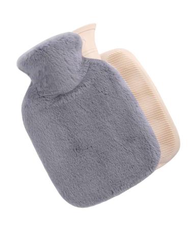Generic hot water bottle with soft cover 2 pieces of leak-proof 2l large heat bottles with kangaroo pocket heat bottle with cover bed bottle Hot water bag for children and adults pain relief