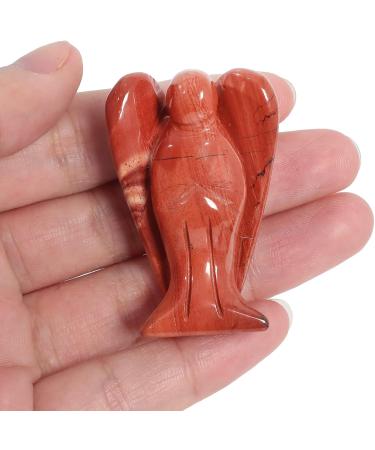 Lovionus89 Red Jaspis Angel Statue - Hand-Carved 5cm Healing Crystal Decoration for Home & Bag - Buy Online on GoSupps.com