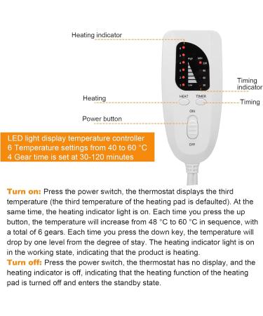 Buy Electric Heating Pillow & Blanket - 6 Heating Levels Timer Auto Shutoff | Perfect for Winter (EU Plug 220V) - Buy Online on GoSupps.com