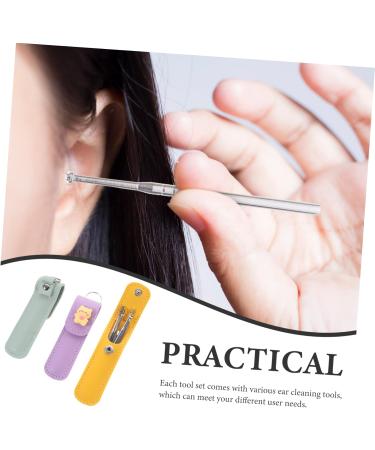 FRCOLOR 3 Sets Earpick & Blackhead Extractor | Silicone Ear Wax Picker & Pimple Tool Best Cleanser for Adults - Buy Online on GoSupps.com