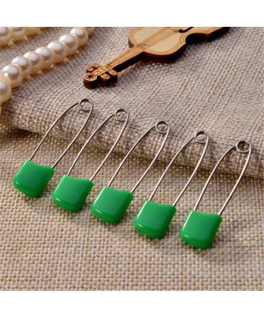 100Pcs 5.5cm Long Baby Safety Pin with Plastic Head and Safety Lock - Stainless Steel Diaper Pin for Babies - Buy Online on GoSupps.com