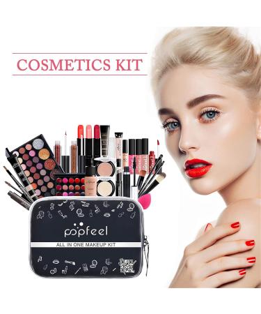 Complete Beginner Makeup Set | Multi-Purpose Essential Starter Bundle with Concealer Lip Gloss Eyeshadow Palette & Lipstick for All-in-One Beauty - Buy Online on GoSupps.com