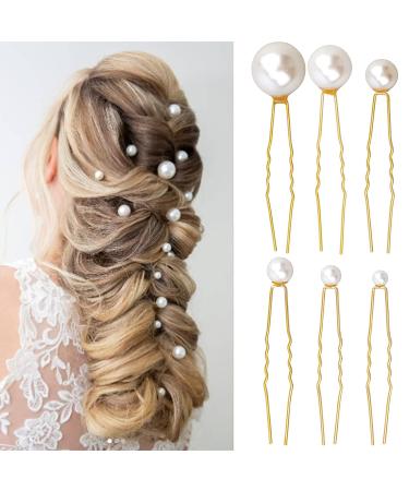 30-Piece Gold Wedding Pearl Hair Pins for Brides - Elegant Bridal Rhinestone Hair Accessories for Updos - Bridesmaid Women - Buy Online on GoSupps.com
