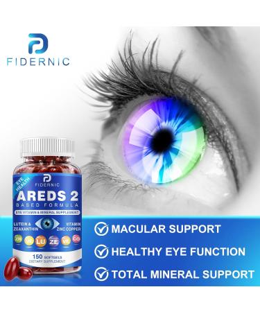 AREDS 2 Eye Vitamin & Mineral Supplement Lutein and Zeaxanthin Supplement, Vitamin C & E, Zinc & Copper for Blue Light Protection, Eye Health Support, Eyebright, Eye Doctor Trusted 150 Softgels 150 Count (Pack of 1) - Buy Online on GoSupps.com