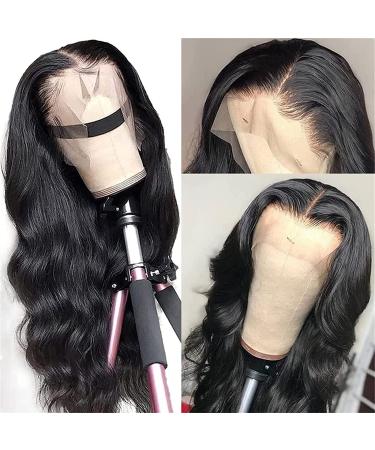 26 Inch Body Wave Lace Front Human Hair Wig | Pre Plucked 180% Density | Black Brazilian Virgin Hair | HD Lace Front | Glueless & Baby Hair | Bleached Knots - Buy Online on GoSupps.com