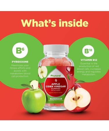 Apple Cider Vinegar Gummies with The Mother for Immune & Digestive Support - ACV Gummy Vitamins for Adults - Buy Online on GoSupps.com