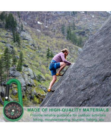 FDCGAS Compass Keychain Set - 5 Colorful Carabiner Compasses for Outdoor Adventures Camping & Party Favors - Buy Online on GoSupps.com