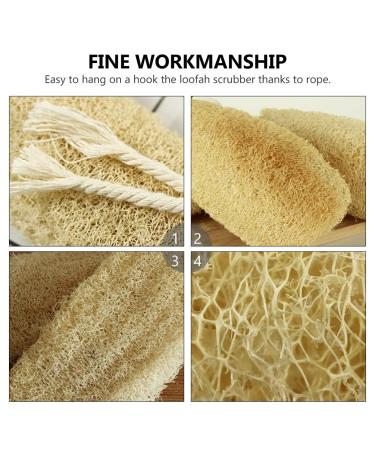 Natural Loofa Back Scrubber - Large Bath Sponge for Men & Women - Eco-Friendly Loofah (Beige - Buy Online on GoSupps.com