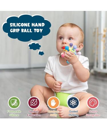 Tosekry Bei ring Baby Toys | BPA-Free Silicone Grip Balls | Perfect Gifts for 0-12 Months | Enhance Motor Skills & Sensory Play - Buy Online on GoSupps.com