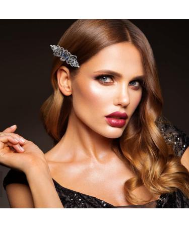 Jodsen Retro Vintage Metal French Barrette with Rhinestone & Pearl - Bridal Wedding Hairpins for Women - Style C - Buy Online on GoSupps.com