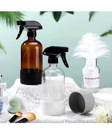 Silicone Sleeve Bottom Base Set for 16 oz Spray Bottles - Anti Slip & Washable Rubber Covers - Fits 12 to 24 oz Water Bottles (Grey/Black/White) - Buy Online on GoSupps.com