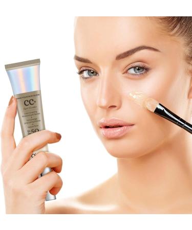 CC Cream Fluid Foundation Covering Blemishes Durable Makeup Nude Moisturizing CC Cream Concealer Anti-Dull and Anti-Redness Semi-Matte Finish CC Cream With Spf 50+ (1PC 30ml) - Buy Online on GoSupps.com