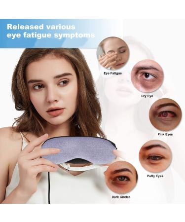 Heated Eye Mask with Extra Ice Bag - USB Electric Steam Warm Eyes - Comfortable Sleep Mask for Women and Men - Perfect for Night Shift Nurses - Blindfold for Sleep, Travel, Nap, Shift Work - Buy Online on GoSupps.com
