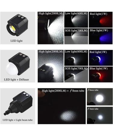 MEIKON Mini Waterproof LED Scuba Diving Light - Underwater Photographic Lighting System Black - Buy Online on GoSupps.com