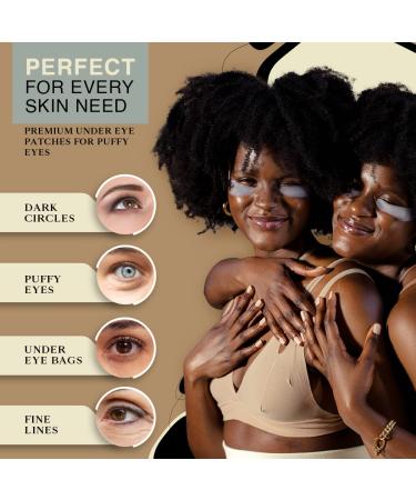 Gemini Under Eye Patches - Reduce Puffiness Dark Circles & Wrinkles | 5 Pairs Biocellulose Masks | Certified Vegan - Buy Online on GoSupps.com