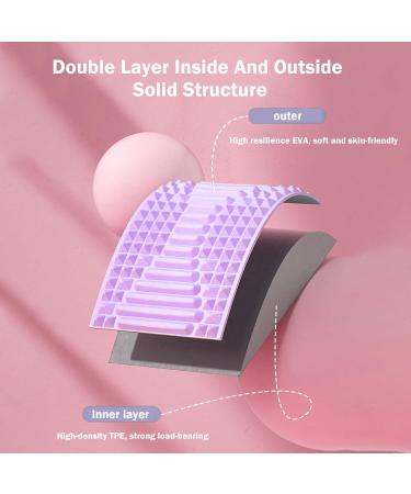 Neck & Back Stretcher 2-in-1 | Posture Correction Device for Neck & Back Pain Relief | Purple Back Massage Support - Buy Online on GoSupps.com