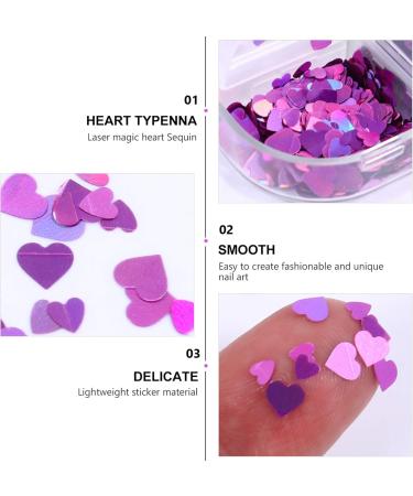 Frcolor Nail Art Kit - Colorful Heart Glitter Flakes & Paillette Foil for DIY Nail Decoration | International Shipping - Buy Online on GoSupps.com